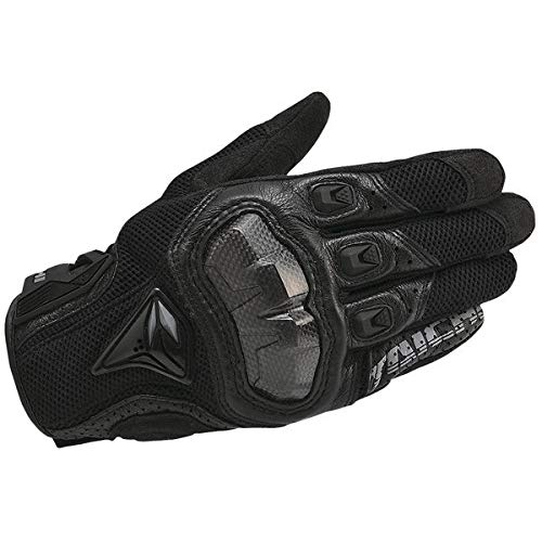 QAINKUN Motorradhandschuhe Atmungsaktive Leder-Motorradhandschuhe Racing-Handschuhe Motocross-Handschuhe Handschuhe Motorrad Handschuhe (Color : 391 Black, Größe : L) von QAINKUN