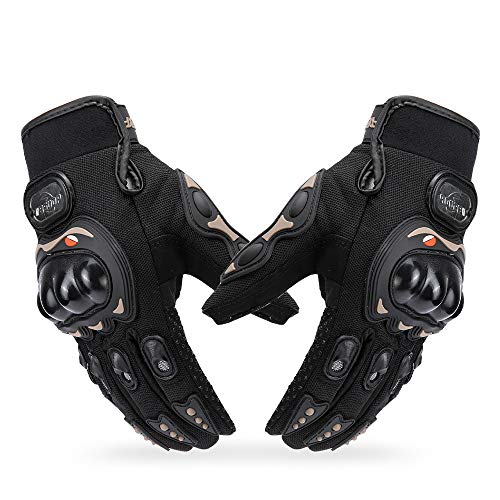QAINKUN Motorradhandschuhe Motorradhandschuhe Atmungsaktive Vollfinger-Motocross-Handschuhe for den Sommersport Reiten Racing Outdoor-Schutz Motorrad Handschuhe (Color : Noir, Größe : XL) von QAINKUN