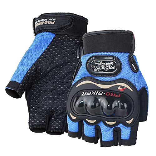 QAINKUN Motorradhandschuhe Motorradhandschuhe Wearable Sport Full Finger Fäustlinge Moto Schutzausrüstung Moto Racing Handschuhe Motorrad Handschuhe (Color : Blue, Größe : XXL) von QAINKUN