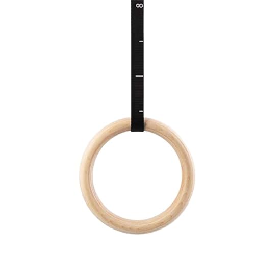 QAINKUN Turnringe 1 Stück Fitnessringe Gymnastik Holz Verstellbarer Übungsring 28 mm 32 mm Ringe (Hebeseil ist Nicht im Lieferumfang enthalten) Ringe Turnen(32mm) von QAINKUN