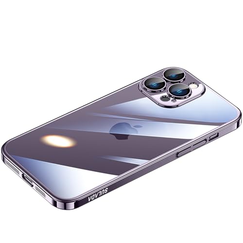 QANXGOG Hülle für iPhone 16/16 Plus/16 Pro/16 Pro Max, [Kompletter Kameraobjektivschutz] Ultradünne, Luxuriöse Beschichtung, Weiche, Flexible TPU-Schlank-Abdeckung,Purple,16 Plus von QANXGOG