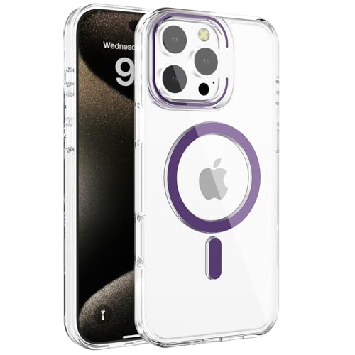 QANXGOG Hülle für iPhone 16 Pro Max/16 Pro/16 Plus/16, Fallschutz in Militärqualität und Erhöhte Ränder für Bildschirm- und Kamerasicherheit,Purple,16 Plus von QANXGOG