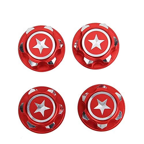 QANYEGN 4PCS 17mm Sechskant-Radmutter, Sechskant-Radmutter aus Aluumlegierung, Sechskant-Radmontagemuttern-Set Für X MAXX Summit RC Car(Rot) von QANYEGN