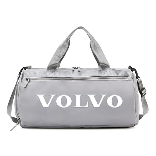 Große Sporttasche Vo-lv.o, Reise Tasche Herren Damen, Weekender für Reisen, Sport, Fitness, Kapazität(Grey) von QATOBI