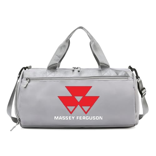 Reisetasche mit Schuhfach Mas-SEY FER-GUSON, Rucksack-Funktion, Schuhfach, Nassfach, Weekender für Reisen, Sport, Fitness, Kapazität(Grey) von QATOBI