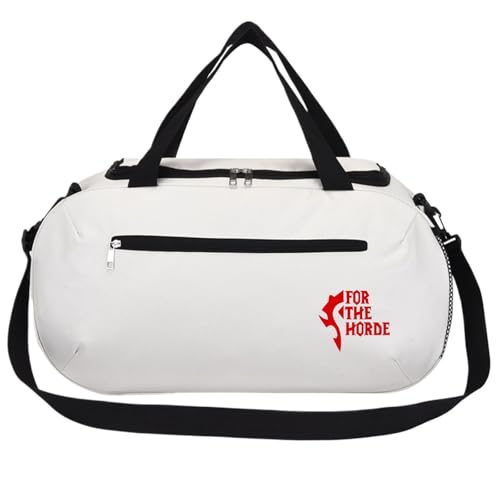 Reisetasche mit Schuhfach for The HOR-DE, Reise Tasche Herren Damen, Tasche für Sport, Fitness und Reisen, Kapazität(White) von QATOBI