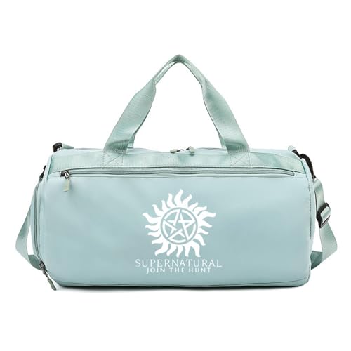 Sporttasche Reisetasche Super.Natur-al, Reise Tasche Herren Damen, für Camping, Reisen, Fitness, Kapazität(Green) von QATOBI