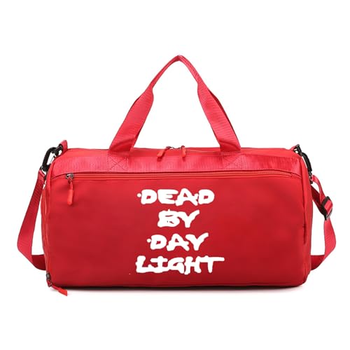 Ultraleicht Reisetasche Dead Day.lig-ht, mit Schuhfach und Nassfach, Weekender für Reisen, Sport, Fitness, Kapazität(Red) von QATOBI