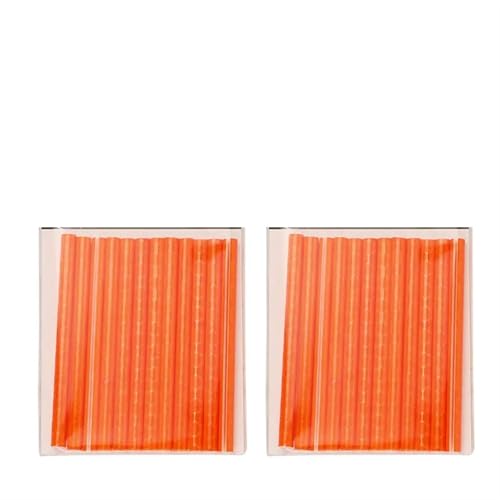 QAUUCP Speichenreflektoren Lichtreflektierende Streifen for Fahrradspeichenbuchsen, lichtempfindlicher Gehäusereflektor, sicheres Radfahren, visuelles Warnrohr(Orange 24pcs) von QAUUCP