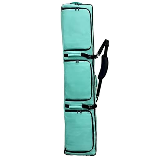 QAUUCP wasserdichte, voll gepolsterte Snowboardtasche, Doppel-Board-Rucksack mit Rollen, Skitasche for Männer und Frauen Kiteboardtasche(Light Green) von QAUUCP