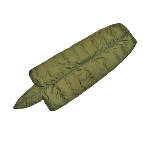 QAZWZG Schlafsack Camping 2500g Duck Down Sleeping Bag Outdoor Camping Sleeping Bag with Bag 4 Season Warm DeckenschlafsäCke(Green01 2500g) von QAZWZG