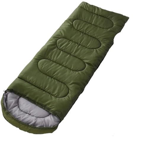 QAZWZG Schlafsack Camping Camping-Schlafsack, Ultraleicht, wasserdicht, for 4 Jahreszeiten, Warmer Umschlag, Rucksack-Schlafsäcke for Outdoor-Reisen, Wandern DeckenschlafsäCke(Green 1.3KG) von QAZWZG