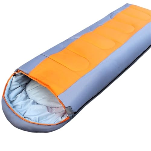 QAZWZG Schlafsack Camping Spring Summer Autumn Adult Cotton Envelope Outdoor Camping Travel Car Hotel Office Lunch Break Indoor Tent Sleeping Bag DeckenschlafsäCke(Orange) von QAZWZG