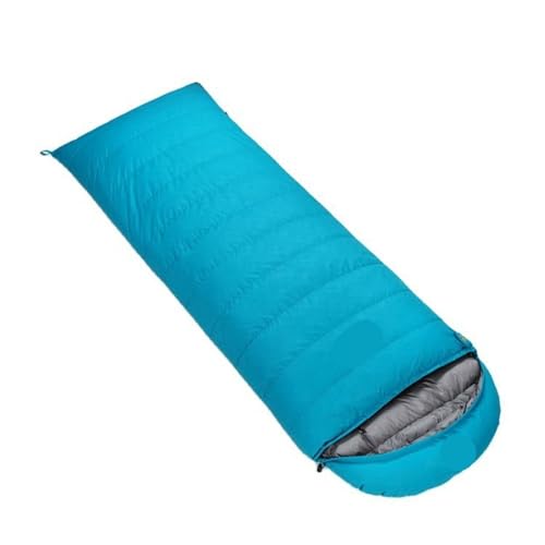 QAZWZG Schlafsack Camping White Goose Down Adult Envelope Sleeping Bag Single Person Outdoor Camping Portable DeckenschlafsäCke(River Blue 800g) von QAZWZG