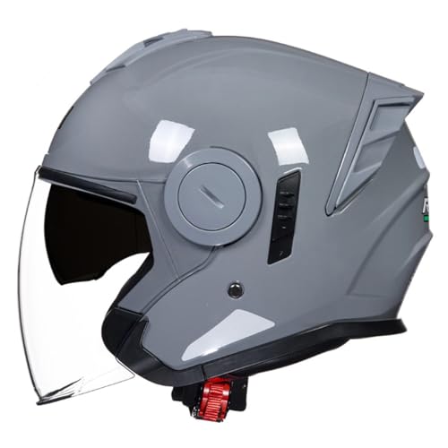 Motorrad Halbhelme Retro Jethelm Motorradhelm Mit Visier Halbschalenhelm Moped Helm Rollerhelm Scooter Helm DOT/ECE-Zertifizierung Herren Damen Offenem Helm 7,XXL:63-64CM von QAZXCVB