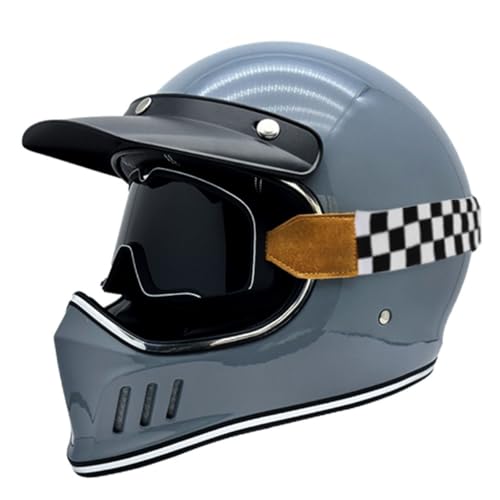 Motorradhelm Herren Damen Integralhelm Modulare Helm Mit Brille Motorrad Helm Rollerhelm Sturzhelm DOT/ECE Zertifiziert Vollvisierhelm Motocross Helm 6,XL:61-62CM von QAZXCVB