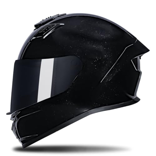 Motorradhelm Integralhelm Motorrad Modularer Helm DOT/ECE Zertifiziert Vollvisierhelm Schutzhelm Mit Sonnenblende Integrierter Helm Motocross Helm Für Männer Und Frauen 6,XL:57-58CM von QAZXCVB