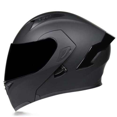 Motorradhelm Klapphelme Mit Doppelvisier Herausnehmbares Futter Integralhelm Sturzhelm DOT/ECE Zertifiziert Vollvisierhelm Multifunktional Motocross Helm Für Männer Frauen 3,L:59-60CM von QAZXCVB