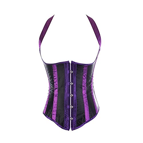 Bustier Korsett Damen Mädchen Unterbrust Korsettbänder Sexy Gestreifte Halfter Korsetts Und Bustiers Tops Plus Size Korsett Überbrust Weste Rot Schwarz Weiß-831Redpurple_XXL von QBQZXAOSOWH