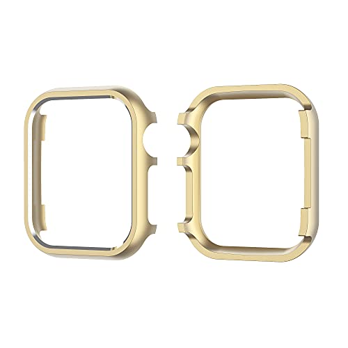 Stoßfest Gehäuse Gold Kompatibel mit Apple Watch 5 40mm, Frauen Mädchen Ultra Dünn Aluminium Hülle Kratzfest Schutzhüllen Bumper Case Rundherum Abdeckung Glitzer Kompatibel mit iWatch Series 6 5 4 SE Stoßfest Gehäuse Gold Kompatibel mit Apple Watch 5 40mm, Frauen Mädchen Ultra Dünn Aluminium Hülle Kratzfest Schutzhüllen Bumper Case Rundherum Abdeckung Glitzer Kompatibel mit iWatch Series 6 5 4 SE von QBYVQQN