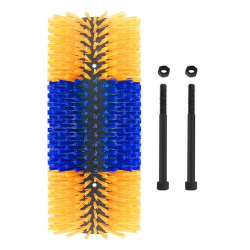 QCKNKMGG Kratzbürste für Vieh Kratzbaum for Pferde, komplettes Massagebürsten-Set, lindert Juckreiz auf dem Rücken for Nutztiere, Pferde, Ziegen, Rinder, Schafe, Schweine(Yellow+Blue) von QCKNKMGG