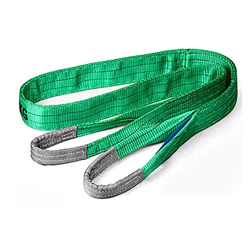 QCKNKMGG Lifting Sling 2 Tons of Industrial Duplex Polyester Webbing Lifting Cargo Sling Strap Strop 1-10mtr High-strength Polyester Wear Resistant Heben Sie mit einem flachen Ring eine robuste schw(6 von QCKNKMGG