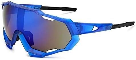 QCKNKMGG Motocross Helm Brillen Motorradbrille Proof Professionelle Polarisierte Fahrradbrille Fahrradbrille Outdoor Sport Fahrrad Sonnenbrille(Blauw) von QCKNKMGG