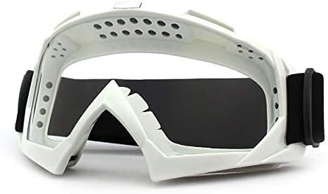 QCKNKMGG Motocross Helm Brillen Skibrille Winddicht Radfahren Winter Anti-Fog Snowboard Skibrille Skibrille Sonnenbrille Motocross Brille(Clear) von QCKNKMGG