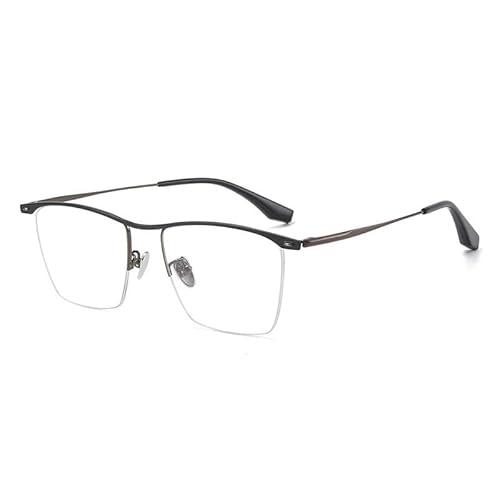 QCKNKMGG Weibliche optische Brillenfassung Ultraleichte optische Brille aus Semi-Titanium for Damen(Brass) von QCKNKMGG