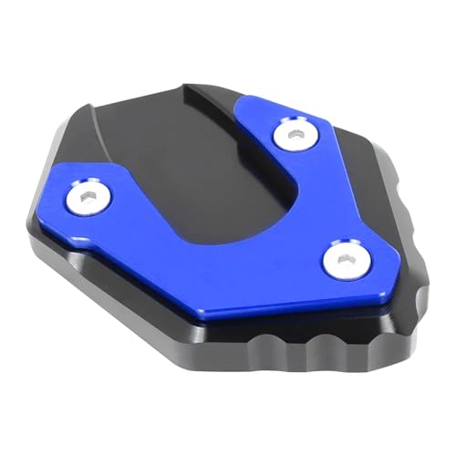 QDVFRGSD Motorrad Seitenständer Plattenpolster,Für Yama&ha FJR1300 FJR-1300 2001-2019 Motorrad Ständer Extension Pad Fuß Seitenständer Vergrößern Stützplatte blau von QDVFRGSD