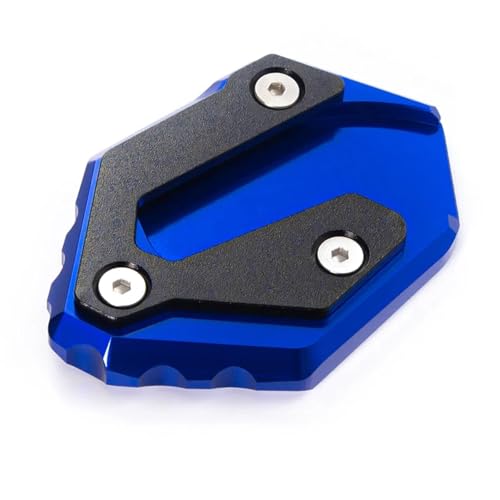 QDVFRGSD Motorrad Seitenständer Plattenpolster,Für Yama&ha tracer900 /gt-700 /gt-TRACER-9/gt-7/gt MT-09 SP MT07 Motorrad Ständer Fuß Basis Vergrößerung Pads blau von QDVFRGSD