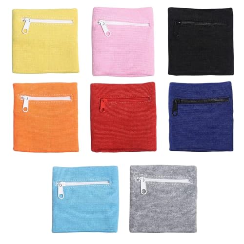 QFEHTHSK 8 Stück Reißverschluss-Handgelenktasche, Schweißfeste Handgelenktasche, Sportarmband, Unisex-Sportarmband, Geeignet Für Fußball, Basketball, Lauffitness QFEHTHSK 8 Stück Reißverschluss-Handgelenktasche, Schweißfeste Handgelenktasche, Sportarmband, Unisex-Sportarmband, Geeignet Für Fußball, Basketball, Lauffitness von QFEHTHSK