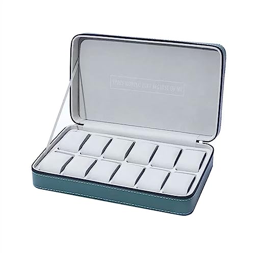 QGKWJP CLoxks Uhrenbox mit 12 Fächern, große Kapazität, Uhrenaufbewahrungsbox aus PU-Leder, multifunktionaler Uhrenhalter, Schmuckschatulle, Uhren-Organizer zur Aufbewahrung und Präsentation QGKWJP CLoxks Uhrenbox mit 12 Fächern, große Kapazität, Uhrenaufbewahrungsbox aus PU-Leder, multifunktionaler Uhrenhalter, Schmuckschatulle, Uhren-Organizer zur Aufbewahrung und Präsentation von QGKWJP