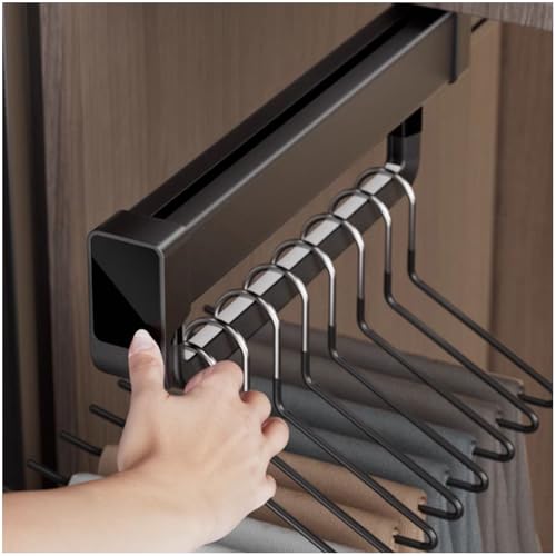 QHFTREX Verstellbarer, teleskopischer Hosenbügel, platzsparender, ausziehbarer Kleiderschrank-Organizer für einfache C-Auswahl, 610 mm powerfully von QHFTREX