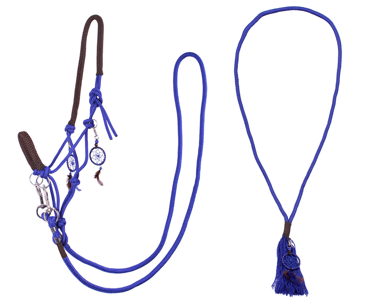 Knotenhalfter mit Zügeln u. Halsriemen LIBERTY Knotenhalfter mit Zügeln u. Halsriemen LIBERTY von QHP