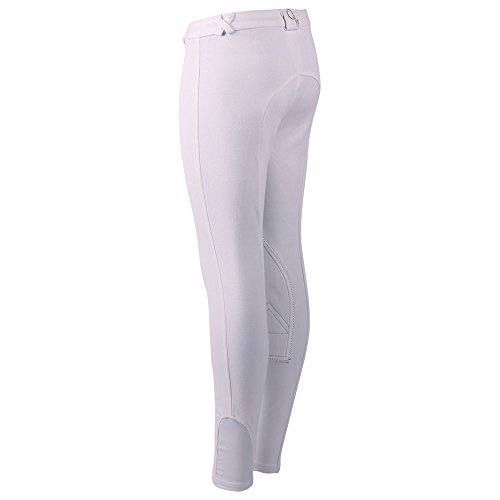 QHP Modische Reithose Junior Kinderreithose Stoff-Kniebesatz weiß Gr. 128 QHP Modische Reithose Junior Kinderreithose Stoff-Kniebesatz weiß Gr. 128 von QHP