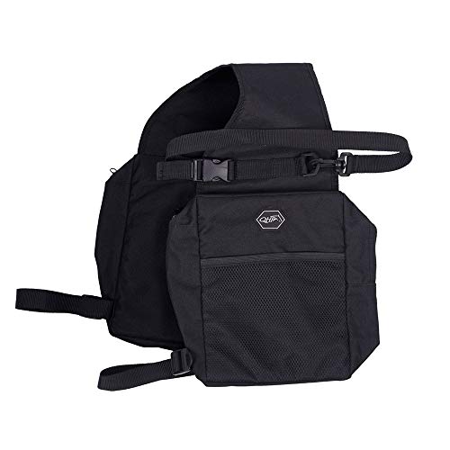 Satteltasche Pferd 600 D schwarz | Wasserabweisendes Material | Praktische Packtasche Sattel | Einfache Befestigung | Viel Stauraum Satteltasche Pferd 600 D schwarz | Wasserabweisendes Material | Praktische Packtasche Sattel | Einfache Befestigung | Viel Stauraum von QHP