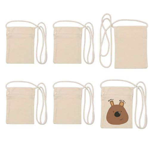 QINGYIWL 6 Stück kleine stofftaschen zum bemalen Baumwolltasche 17 * 13cm Umhängegeldbeutel Kinder Stofftaschen zum Bemalen Brustbeutel für Kindergeburtstag Party QINGYIWL 6 Stück kleine stofftaschen zum bemalen Baumwolltasche 17 * 13cm Umhängegeldbeutel Kinder Stofftaschen zum Bemalen Brustbeutel für Kindergeburtstag Party von QINGYIWL