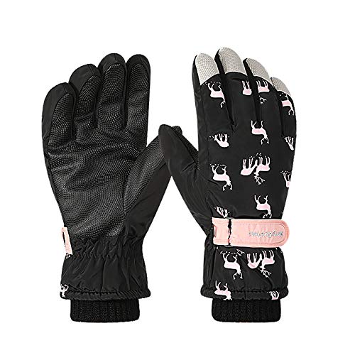 QINQNC Herren Damen Kaschmir Winddicht Winterhandschuhe Winter-frostfester Handschuh Damen Thermisch Wollhandschuhe Männer Warme (Black, One Size) von QINQNC