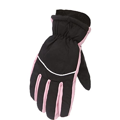 QINQNC Unisex Warme Innenhandschuhe Sport Warm Snowboarden Winter Skihandschuhe Skating Outdoor Winddichte Warme Schneehandschuhe Herren Damen Thermo Winterhandschuhe Thermisch (Pink, One Size) von QINQNC