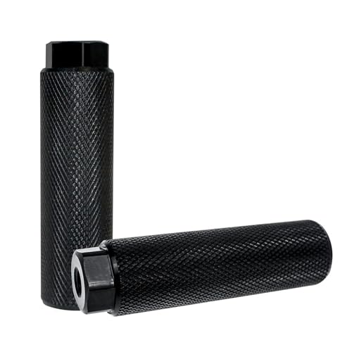 QIQN Fahrrad Pegs Fußrasten Achsverlängerung Aluminiumlegierung rutschfest Universal für BMX, Mountainbike 2 PCS, Schwarz QIQN Fahrrad Pegs Fußrasten Achsverlängerung Aluminiumlegierung rutschfest Universal für BMX, Mountainbike 2 PCS, Schwarz von QIQN