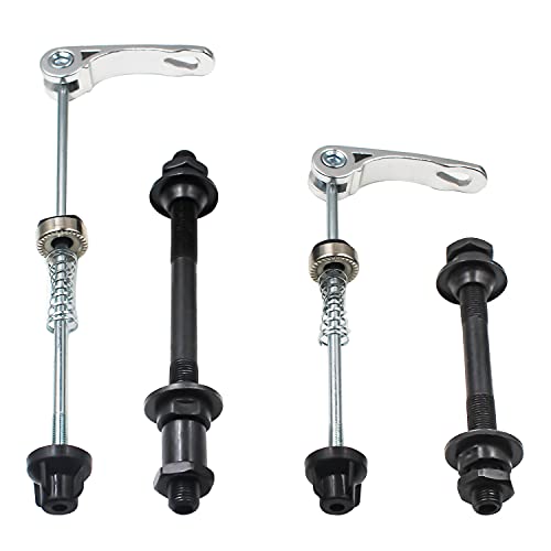 QIQN Fahrrad Schnellspanner MTB Schnellspanner Hohlachse Set Vorderrad und Hinterrad 1 Satz für Rennrad und Mountainbike, Silber QIQN Fahrrad Schnellspanner MTB Schnellspanner Hohlachse Set Vorderrad und Hinterrad 1 Satz für Rennrad und Mountainbike, Silber von QIQN