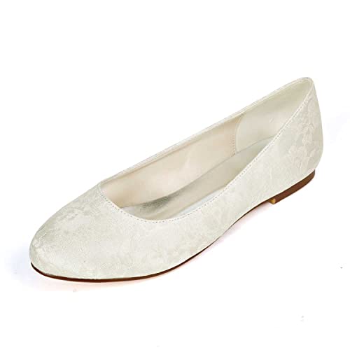 QIUNUOTAN Frauen Flats mit Rundem Zehen, Atmungsaktiv, Slip-On Design, Bequeme Ballett Flats für Casual und Business Outfits, Damen Dress Schuhe von QIUNUOTAN