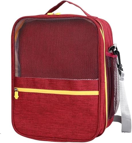 Reise Schuhtasche, Tragbare Schuhtasche, Golfschuhtasche, Wasserdichter Schuhbeutel Organisator, Verwendet für Reisespeicher, Staubdichte Lagerung, Koffer, Trolley Fall, Hängende Tasche(Rot) von QIUPFGUT