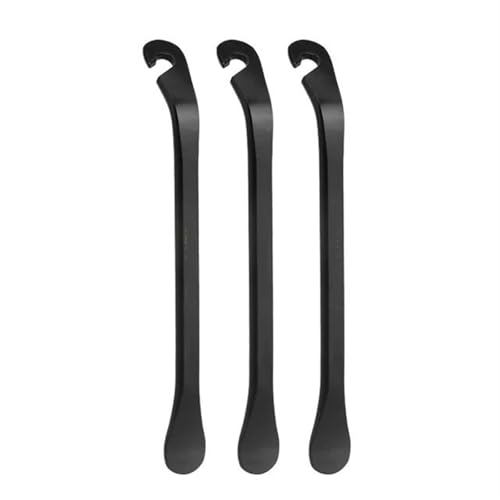 QIUYMGFG Fahrrad Reparaturset 3 Stücke Fahrrad Reifenheber Edelstahl Mountain Road Fahrrad Rad Entferner Radfahren Reparatur Werkzeug MTB Reifenheber Hebeln Werkzeug Fahrradwerkzeug(3Pcs Black) von QIUYMGFG