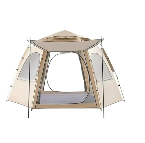 Tunnelzelte 5-9 Personen Outdoor Faltzelt Instant Pop Up Zelt Tragbares automatisches wasserdichtes Campingzelt mit Baldachin für Wandern Picknick Neu biwakzelt(3-4 Khaki Persons) von QIUYMGFG