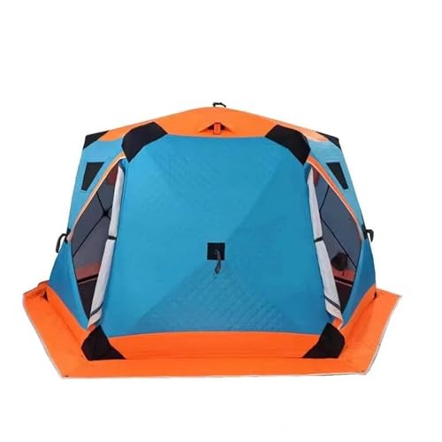 Tunnelzelte Eisangelzelt, isoliertes Eisangelzelt, Outdoor-Campingzelt mit isolierter Schicht biwakzelt(Blue Orange) von QIUYMGFG