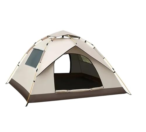 Tunnelzelte Neues Outdoor-Campingzelt, praktisch, vollautomatisch, schnell zu öffnendes, regensicheres und Sonnenschutzzelt, Campingzelt für 3 bis 4 Personen biwakzelt(Vinyl-B) von QIUYMGFG