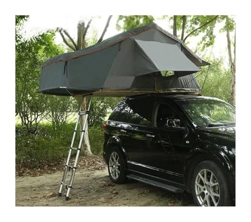 Tunnelzelte Outdoor-Camping, automatisches, selbstfahrendes, zusammenklappbares, verlängertes, einfach aufzubauendes, regensicheres SUV-Dachzelt biwakzelt(Gray) von QIUYMGFG