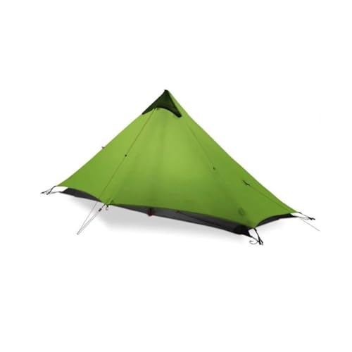 Tunnelzelte Outdoor-Campingzelt für 1 Person, 3–4 Jahreszeiten, professionelles 15D-Silnylon-Stangenloses, ultraleichtes Wander-Campingzelt biwakzelt(Green 3 Seasons) von QIUYMGFG